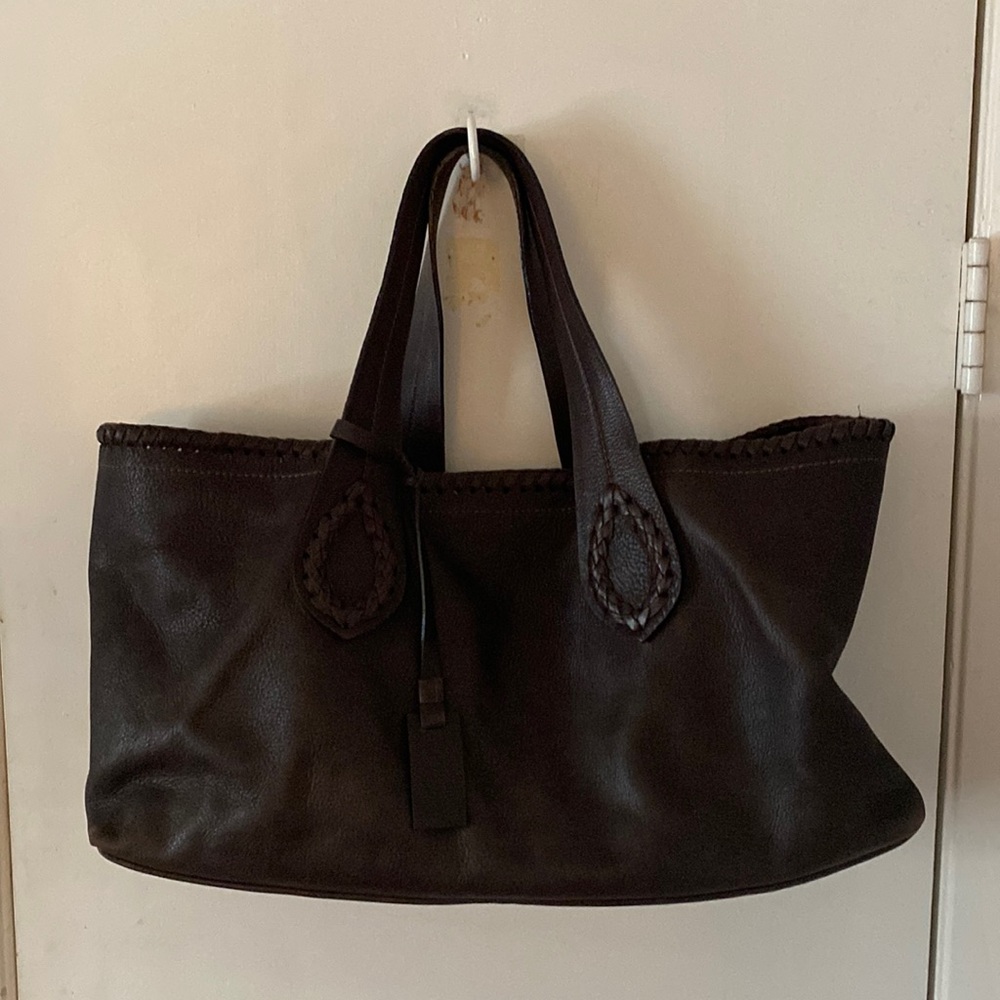 Pre-owned Elie Saab Leather Handbag In Brown